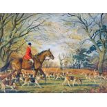 John Theodore Eardley Kenney (1911-1972), Hunting scene depicting Colonel Murray Smith at Bradgate P