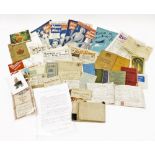 A group of various ephemera, to include sacred songs and solos, national identity cards, motor fuel