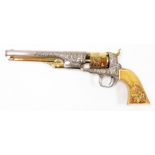 A fine replica of the Colt .36 calibre 1861 Navy Revolver, numbered 13511P, marked Address Col. Saml