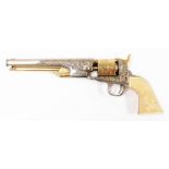 A fine replica of the Colt .36 calibre 1861 Navy Revolver, numbered 13511P, marked Address Col. Saml