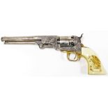 A fine replica of the Colt .36 calibre 1851 Navy Revolver, numbered 138813E, with engraved barrel ma