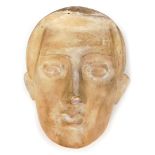 An Art Deco cast plaster wall mask of a gentleman, 26cm high.