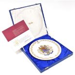 A Spode Royal Artillery commemorative plate, limited edition number 1159 of 2500, cased with certifi