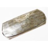 A Victorian silver glasses case, with engine turned striped decoration with vacant circular cartouch