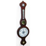 A late 19thC onion top wheel barometer, 95cm high. (AF and no tube)