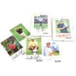 A collection of golf related photographs, bearing signatures of Paul McGinley, Andrew Coultart and L