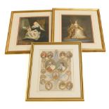 After Gast. Royal Wine portrait print, George V, 34cm x 27cm, and other Royal prints. (3)