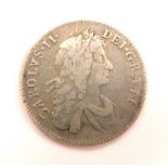 A Charles II shilling 1668.