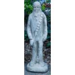 A composition garden ornament, moulded in the form of Star Wars character Chewbacca, 55cm high.