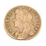 A James II silver sixpence probably 1686.