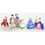 Various miniature Royal Doulton and other figures, to include Sunday Best HN3218, 7cm high, other Co