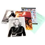 Various pop memorabilia, to include photographs of Tina Turner, Madonna, etc.