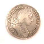 A William III crown 1696 coin.