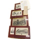 A collection of reprints, each depicting views around Yorkshire, to include York Minister, Pomfret C