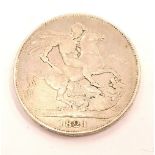 A George IV crown 1821 coin.