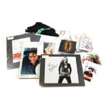 A collection of pop memorabilia, some signed, to include Jamiroquai CD, photograph and t-shirt, Fatb
