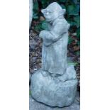 A composition garden ornament, moulded in the form of a Star Wars character Yoda, 40cm high.