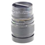 A Carl Zeiss Sonnar 150mm f4 lens, number 6559071, for a Hasselblad camera, with Hasselblad branding