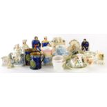 A collection of royal commemorative pottery, to include two Doulton stoneware mugs, Staffordshire fi