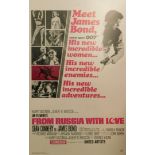 A James Bond From Russia with Love poster, framed, 99cm x 63cm, with certificate from Auction World