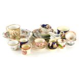 Various 19thC English pottery and effects, a Gaudy Welsh mug, 7cm high, various other Gaudy Welsh, a