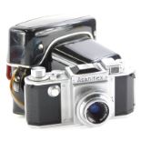 A Vintage Asahiflex camera, with f3.5 Takumar lens.