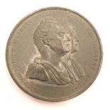 A commemorative medallion for William IV and Queen Adelaide coronation 1831, 5cm diameter.