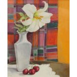 Edith Cook. White Lily, watercolour, signed, 24cm x 19cm.