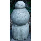 A moulded garden ornament, modelled in the form of Star Wars character BB8, 41cm high.