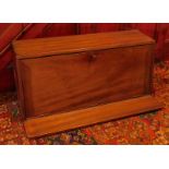 A mahogany bureau top, with fitted interior.