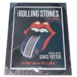 A limited edition Rolling Stones Zipcode tour poster , dated Saturday June 6th, 375 of 500, 68cm x 5