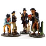 A collection of three Royal Doulton figure groups, each depicting characters from Charles Dickens Ol
