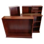 Withdrawn presale by vendor- Various sundry furniture and effects, a painted open bookcase, 92cm hig