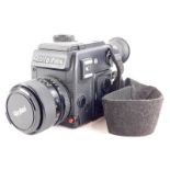 A Rolleiflex SL2000F SLR camera, with Rollei Distagon f2.8 35 mm lens.