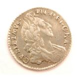 A William III sixpence 1697.