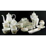 A quantity of Aynsley Cottage Garden porcelain, to include two handled vase and cover, ring tidy, co