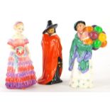 A miniature Royal Doulton figure Bridesmaid 760007, 10cm high, Noke miniature Guy Fawkes HN3271, and