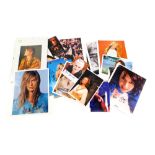 A collection of film and pop memorabilia, to include photographs bearing the signature of Ashley Jud