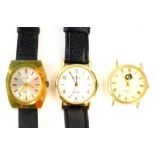 Various wristwatches, Excalibur 17 jewel, with 2cm diameter face, and 3cm wide case, Inctime quartz