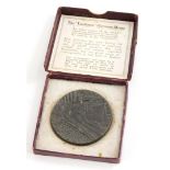 A First World War Lusitania German medal, in original box