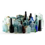 A large quantity of excavated mineral, pharmacy and wine bottles, etc. (2 boxes)