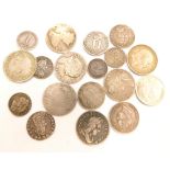 Various early silver maundy money, etc., to include William and Mary penny 1694, Charles II penny 16