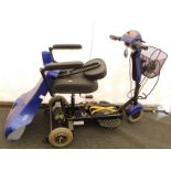 An Invacare mobility scooter, with charger, and keys.