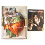 Two art reference books, Wallace (W.E.), Michelangelo: The Complete Sculpture, Painting and Architec