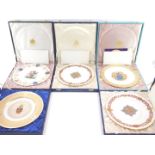 Five Spode commemorative plates supplied by Mulberry Hall York, cased, comprising The Ely Cathedral