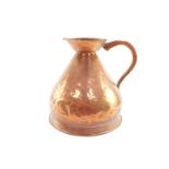 A Victorian copper four gallon jug, 40cm high.