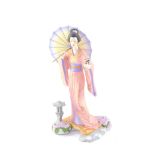 A Franklin Mint porcelain figure modelled as Yoshiko, designed by Manabu Saito, boxed, 28cm high.