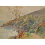 William Edward Croxford (British 1852-1926). Coastal landscape, watercolour, signed, 27cm high, 37cm