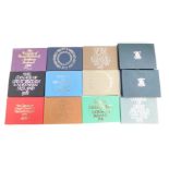Royal Mint proof coin collections, 1972-75., 1977-81., 1984 -85., 1992. (12)