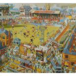 Joe Scarborough (British, b1938). Saturday Afternoon at the Lane, limited edition print 89/500, sign